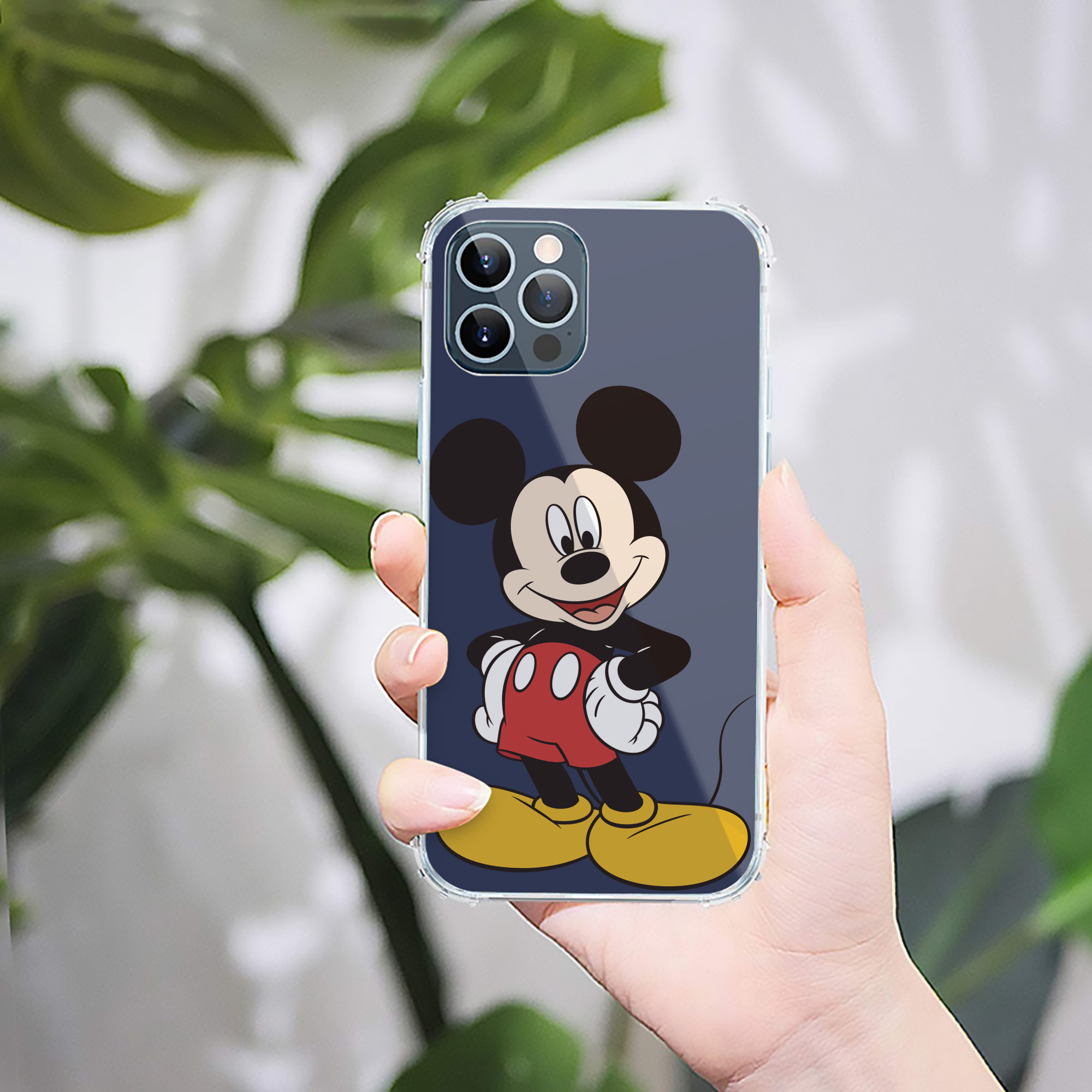 （画像用） ミッキーマウス Mickey Mouse 【iPhone 12シリーズ対応】透明スマホケース（クリアソフトケース）